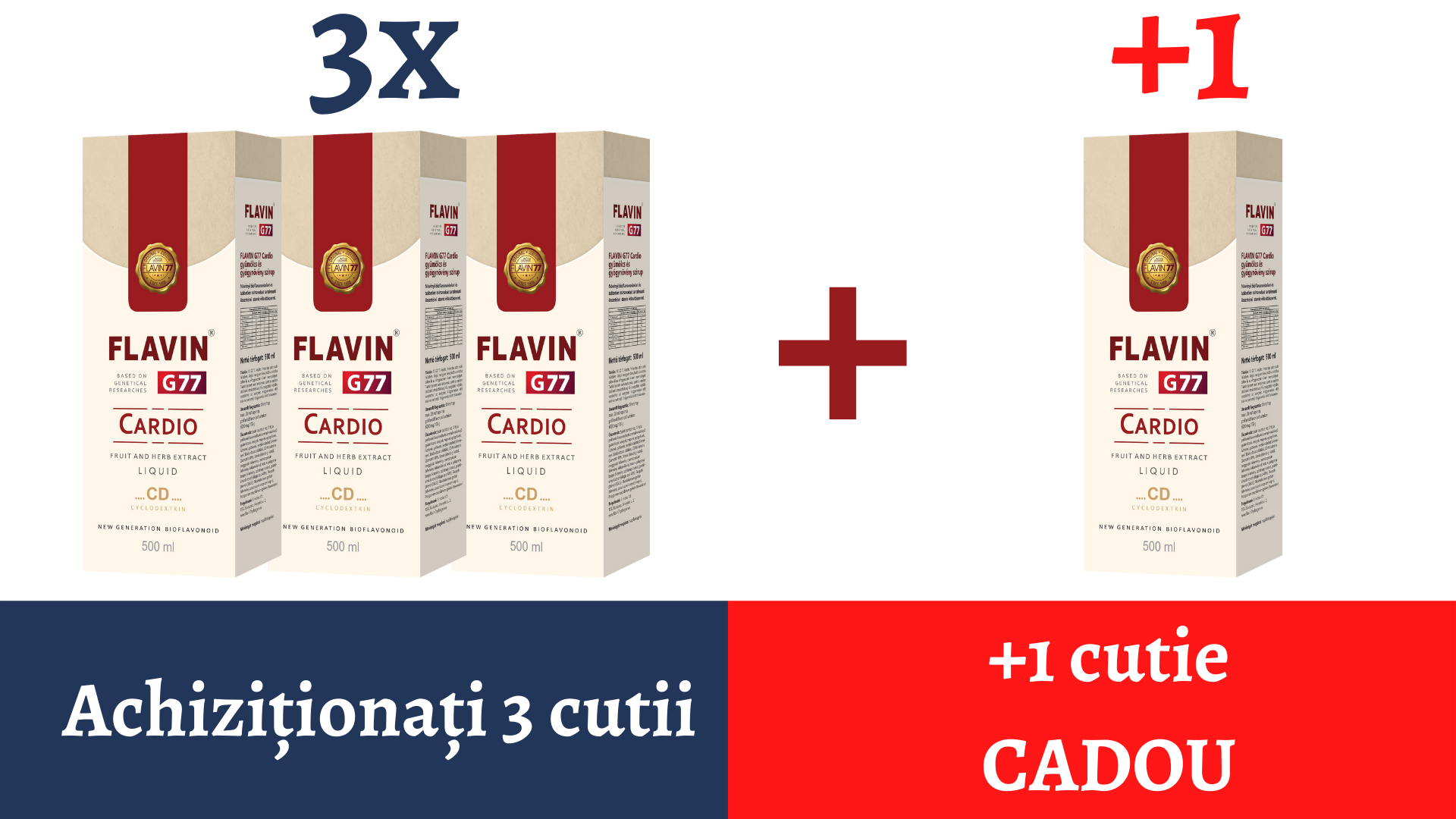 Flavin G77 Cardio 500 ml 3+1 cadou